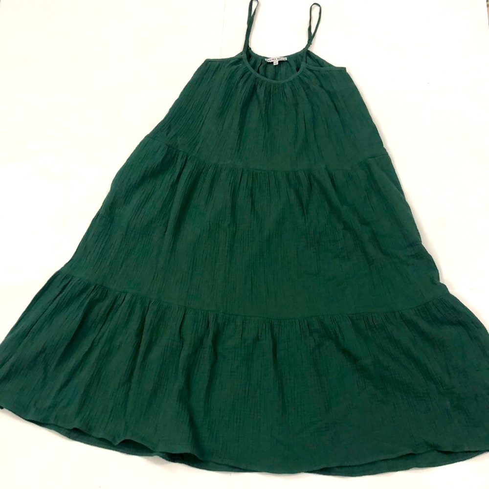 Yakira Bella L Dress Green cotton Long 2 Pockets Excellent Condition